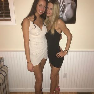 Tight, pink, Asymmetrical, sparkly dress